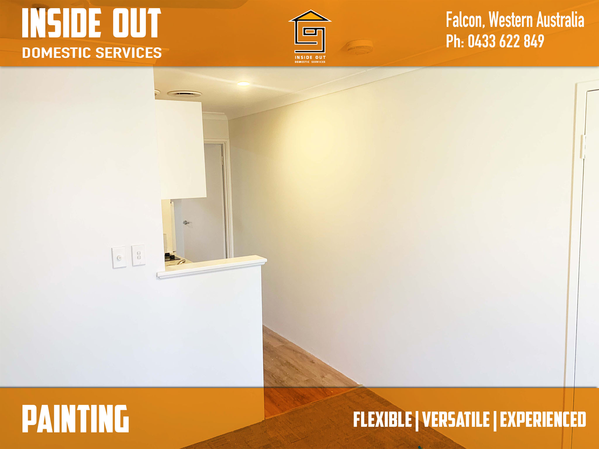 Inside out Domestic Services, a handyman business in Falcon does the residential painting for Eureka Villages in Seascapes and Erskine